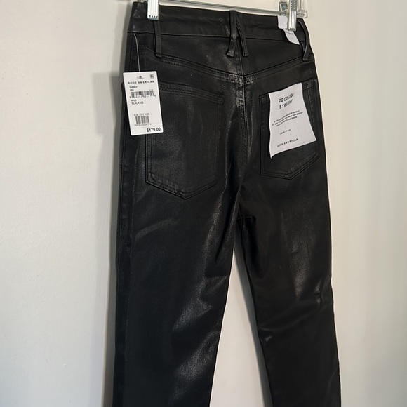 🎉HP🎉 NWT Good American Good Legs Straight Coated Jeans - Picture 14 of 15